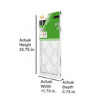 12 In  X 36 In  X 1 In  Standard Pleated Air Filter Fpr 5  Merv 8