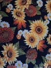 Fall Flowers W  Yellow Band Medical Surgical Bouffant Scrub Hat Sizes Medium