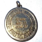 Vintage Gemini Zodiac Pendant May 22 June 20 Astrology Sign Gold Tone