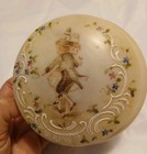 Vanity Dresser Jar Footed Children Dancing Handpainted Vtg Read Description