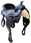 18  Western Cordura Trail Barrel Pleasure Horse Saddle Black 4989rnd