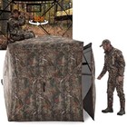 Hunting Blind For Deer   360 See Through Ground Blind With Large Door 2-3 Person