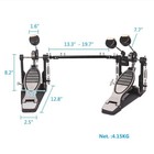 New Professional Double Bass Drum Pedal Twin Kick Drum Pedal Dual Chain