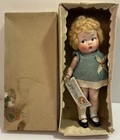 Vintage Just Me Style Painted Googly Eye Doll Mohair Original Box Rare 8 1 2   