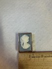 Blue   White Cameo Vintage Pill Box Trinket Box Silver Tone Hinged Working