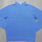 Peter Millar Mens L Large Pullover Maritime Blue Crown Comfort 1 4 Zip Polo