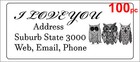 100 Personalised Return Address Label Adhesive Custom Sticky Sticker 56x25mm