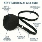 Adjustable Medical Eye Patch Set  2pcs Comfortable Black Eye Patch For Left O   