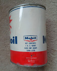 Mobiloil Mobil Motor Oil Steel Quart Metal Empty Can - Original -vintage Gas