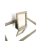 Beautiful And Unique Vintage Cream Beaded Wire Frame   Small