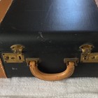 Vintage Black Hardshell Travel Suitcase Or Train Case