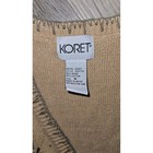 Koret Vintage Embroidered Floral Knit Sweater Vest Tan Beige Medium 193v779