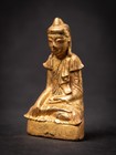 Antique Wooden Burmese Buddha Statue From Burma  myanmar   19th Century