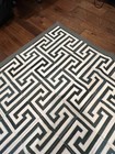 100  Custom Cowhide Leather Rug  Showroom Samples  Cream And Grey  
