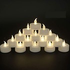  Battery Operated Powered Tea Lights   Realistic 100pack Warm White Tealights