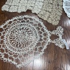 Antique Vtg Lot Of 8 Lace Tatting Crocheted Doilies Boho Crafts Upcycle