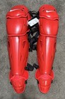 Nike Diamond Elite Baseball Catcher Leg Shin Guards Red 17    Rare   