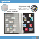 Lighthouse 32 Black Page Leatherette Cover Stamp Stockbook  Lsp4 16 Black