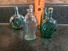 Vintage 1970   s Mini Glass Historical Bottles Asst Colors And Shapes