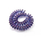 50 Czech Glass Rondelle Beads - Luster - Transparent Denim Blue 6x2mm