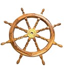 36  Wood Ship Wheel - Large Boat Steering Helm - Antique Heavy Nautical Decor