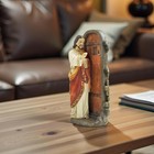 Jesus Knocking At The Door Figurine  Resin Jesus Statue  5 12 Inch   Hand-pai   