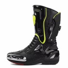  Fashion Leather Motorcycle Boots Men s High Top Anti-slip Touring Cycling Shoes