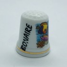 Bonaire Souvenir Porcelain Thimble W  Tropical Fish
