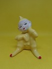 Vintage Gilner  Porcelain Yellow Pixie Elf Figurine 2 5  Tall Mcm Kitsch