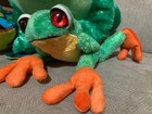 Stuffed Animal Plush Frogs Lot Of 3 Large Green Kohl s Beanie Babies Panama Tree