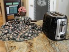 Darling Vintage Primitive Folk Art Fabric cloth Doll Toaster Cover