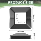 2 4x2 4 Inches Post Sleeve  Plastic Post Base Cover Column Wraps - 4pcs  black 