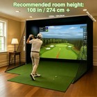 Commercial Grade Golf Simulator Cage With Triple   layer Impact Screen For Indoor