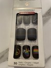 Kiss Impress Press On Manicure Wider Fit Love Is Love Black   Rainbow Nails