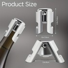2 Pcs Stainless Steel Champagne Stopper -leak Proof Sparkling Wine Bottle Sealer