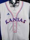 Game Worn Used Kansas Jayhawks Ku Softball Jersey Adidas Size Large Women s  17