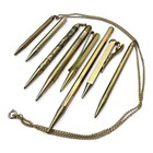 Vintage Mechanical Pencil Lot 8 Wahl Eversharp Gold Filled Anson Chain Clip