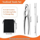 8 Pcs Crab Crackers And Tools Set  Lobster Picks  17cm  Silver