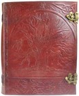 Huge 10 x13  Tree Of Life Leather Bound Book Of Shadows Or Journal 