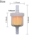 50pcs Motor Inline Gas Oil Fuel Filter Small Engine For 1 4   Line 6-7mm Hose
