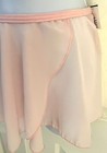 Gk Dance Ballet Ladies X-small Pink Georgette Cotton Waist Faux Wrap Skirt Xs