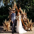 2pcs Nesting Triangle Wood Wedding Arches Arbor Floral Archway Backdrop Stand Us