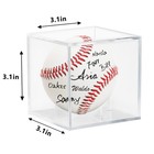 Acrylic Baseball Case For Display  Uv Protected Display 2 Pc  Clear