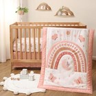  3 Piece Baby Crib Bedding Set For Girls - Newborn  Infant   Toddler Nursery 