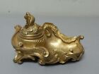 Antique French Dore Bronze Art Nouveau Inkstand   Inkwell  