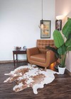 Cowhide Rug Brown And White 5x4 Ft Natural Cow Skin Area Rug Hair On Leather Rug