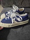 Vintage Converse Aba Usa Oxford Navy White Canvas Size 8 Made In Usa See Pics