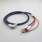 6n Occ Silver Shield Rca To 5-pin Din Audio Phono Tonearm Cable With Ground Wire