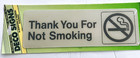 Hy Thank You For Not Smoking Decorative Door Sign Wall Plaque D-13 Sizes 9x3in