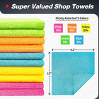 Microfiber Cleaning Cloth  100 Pack Shop Towels  Micro Fiber Cloth For Cleaning 